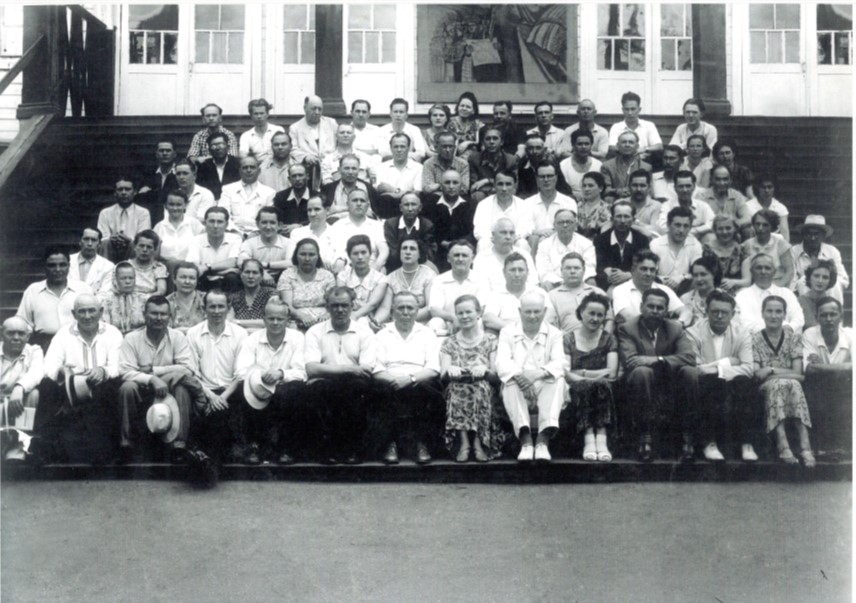 Делегаты отчетно-выборного собрания БКА. 1955 г.